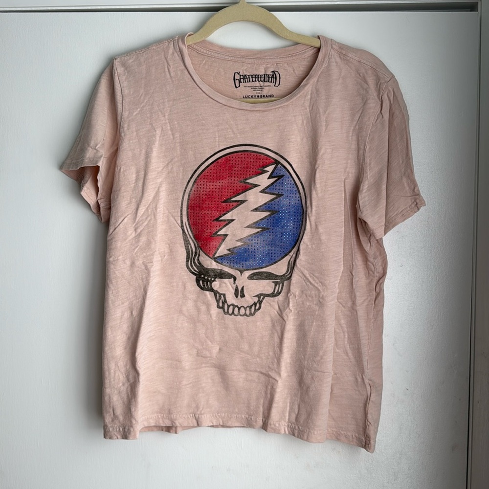 Grateful Dead, lucky brand T-shirt with sequin graphic size large